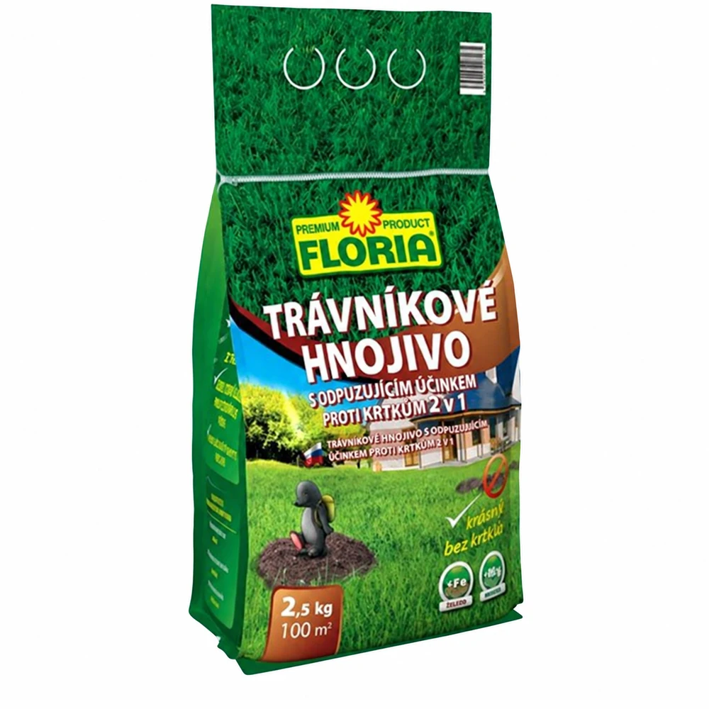 Đubrivo za travnjake sa repalentnim dejstvom za krtice FLORIA - 2,5kg